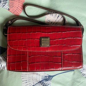 Dooney & Bourke red alligator/crocodile handbag